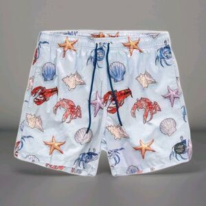 Psycho Tuna Men's LARGE L NWT Pool Shorts Bottom Feeders  In STARLIGHT BLUE
